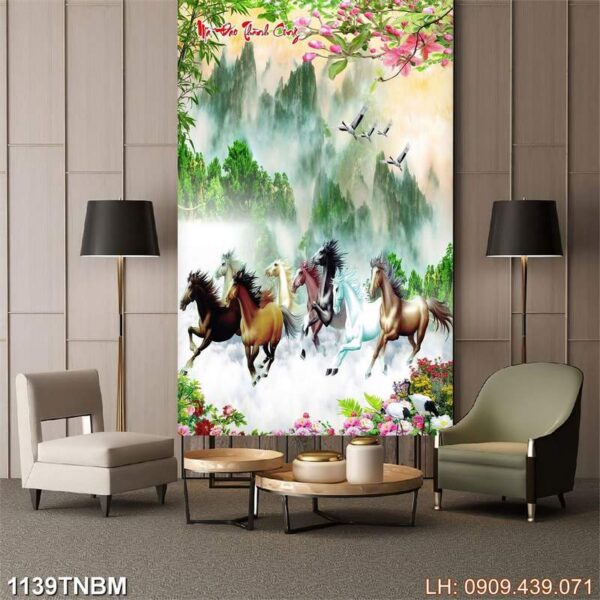 Tranh bát mã giá rẻ - 1139TNBM