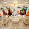 Tranh vẽ mã đáo thành công dán kiếng - 1143TNBM