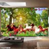 Tranh ảnh bát mã in tráng gương - 1162TNBM