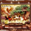 Mẫu tranh bát mã khổ lớn - 921TNBM