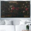 Mẫu tranh tĩnh vật bình hoa treo phòng khách - 1027TTV