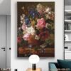 Bức tranh tĩnh vật bình hoa truyền thống - 1366TTV