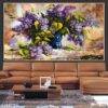 Bức tranh tĩnh vật bình hoa in laminate - 1458TTV