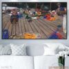Mẫu tranh tĩnh vật bình hoa dán kiếng - 1576TTV