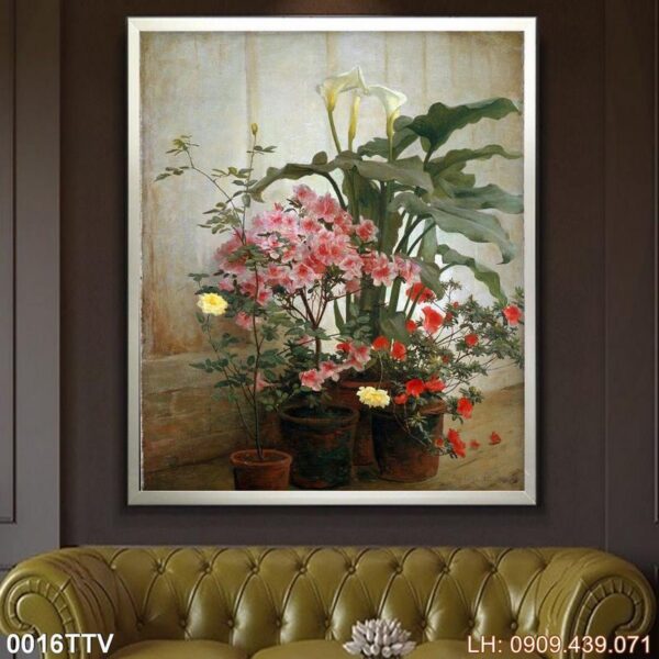 Mẫu tranh tĩnh vật hoa quả in canvas - 016TTV