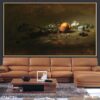 Tranh vẽ tĩnh vật bình hoa đẹp - 1744TTV