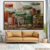 Ảnh tĩnh vật bình hoa treo phòng khách - 1846TTV