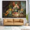 Tranh vẽ tĩnh vật bình hoa treo phòng khách - 2135TTV
