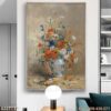 Bức tranh tĩnh vật bình hoa có khung - 227TTV