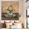 Mẫu tranh tĩnh vật bình hoa đẹp - 2879TTV