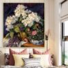 Tranh vẽ tĩnh vật bình hoa có khung - 2891TTV