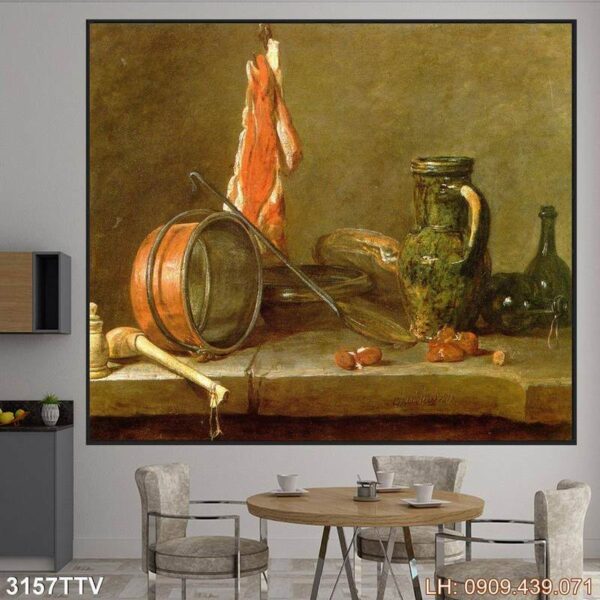 Mẫu tranh sơn dầu in tráng gương - 3157TTV