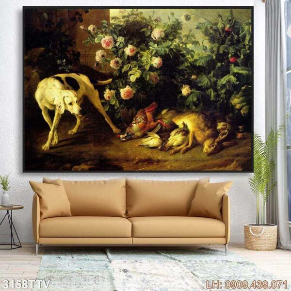 Tranh tĩnh vật bình hoa truyền thống - 3158TTV