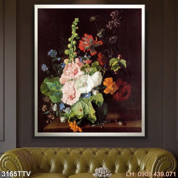 Mẫu tranh phong cách sơn dầu treo phòng ngủ - 3165TTV