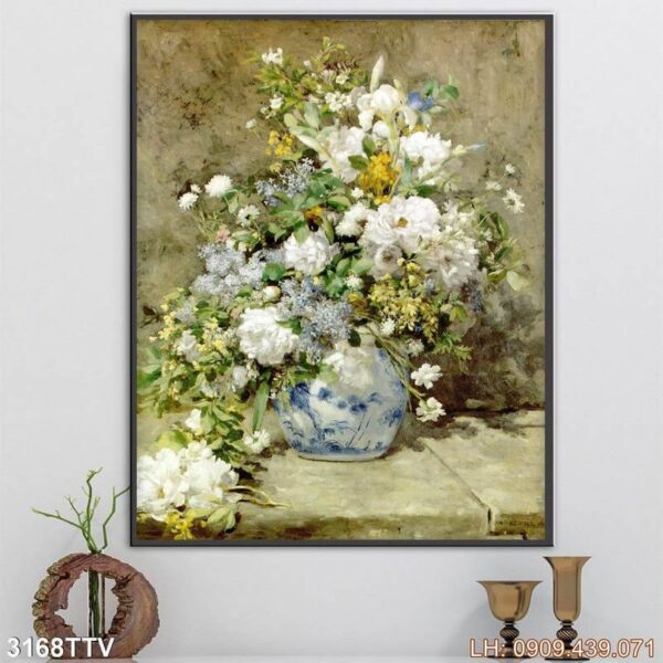 Mẫu tranh tĩnh vật hoa quả đẹp - 3168TTV