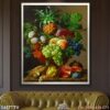 Tranh vẽ tĩnh vật hoa quả in canvas - 457TTV