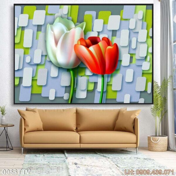 Bức tranh tĩnh vật hoa quả in nhanh - 066TTV