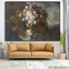 Bức tranh tĩnh vật bình hoa dán tường - 719TTV