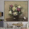 Tranh vẽ tĩnh vật bình hoa cổ điển - 723TTV