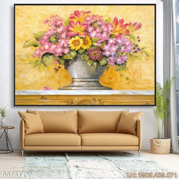 Tranh ảnh phong cách sơn dầu treo khách sạn - 078TTV